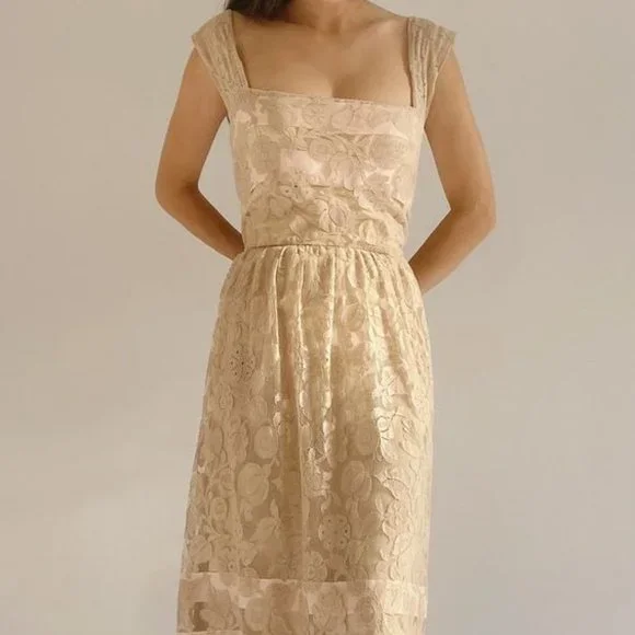 Gossamer Vintage Lace | Color: Cream/Tan | Size: S | Elleinsplendour's Closet